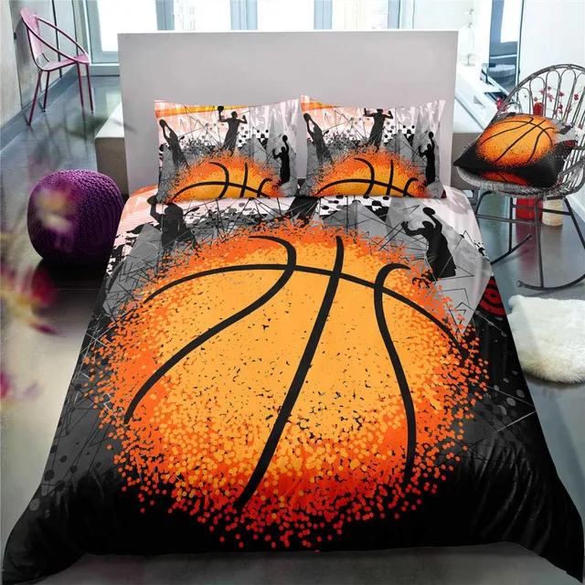 3D Boys Basketball Sports Bed Linens Set Bedclothes Quilt Comforter