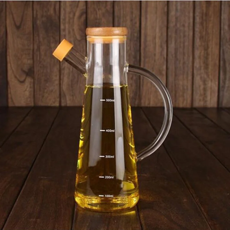 Olive Oil Vinegar Bottle Oil Cruet Soy Sauce Dispenser Leakproof Glass Bottles Vinegar Can Cruet Storage With Handle Seasoning