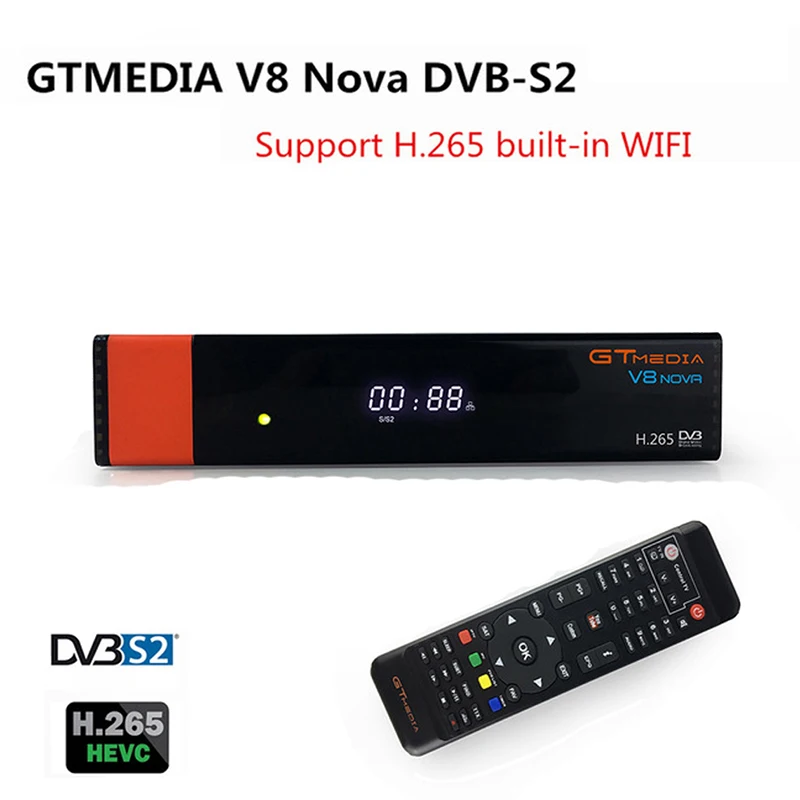 

Gtmedia V8 Nova Built wifi DVB-S2 Freesat V8 Super Satellite TV Receiver gt media v8 nova receptor Free sat V8 upgrade version