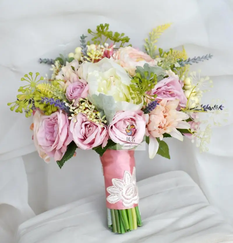 DIY новый креативный ручной искусственный букет цветов Свадебный невесты