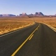 Road passing through a desert  Monument Valley  Arizona  USA Poster Print (18 x 6)