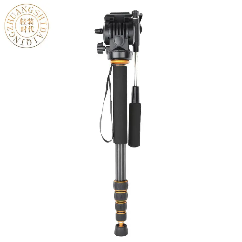 

QZSD Q188C Carbon Fiber Monopod 5-sections 560mm-1640mm Load 8KG with Pan Pan Tilt Head Quick Release Plate for Canon Nikon Sony