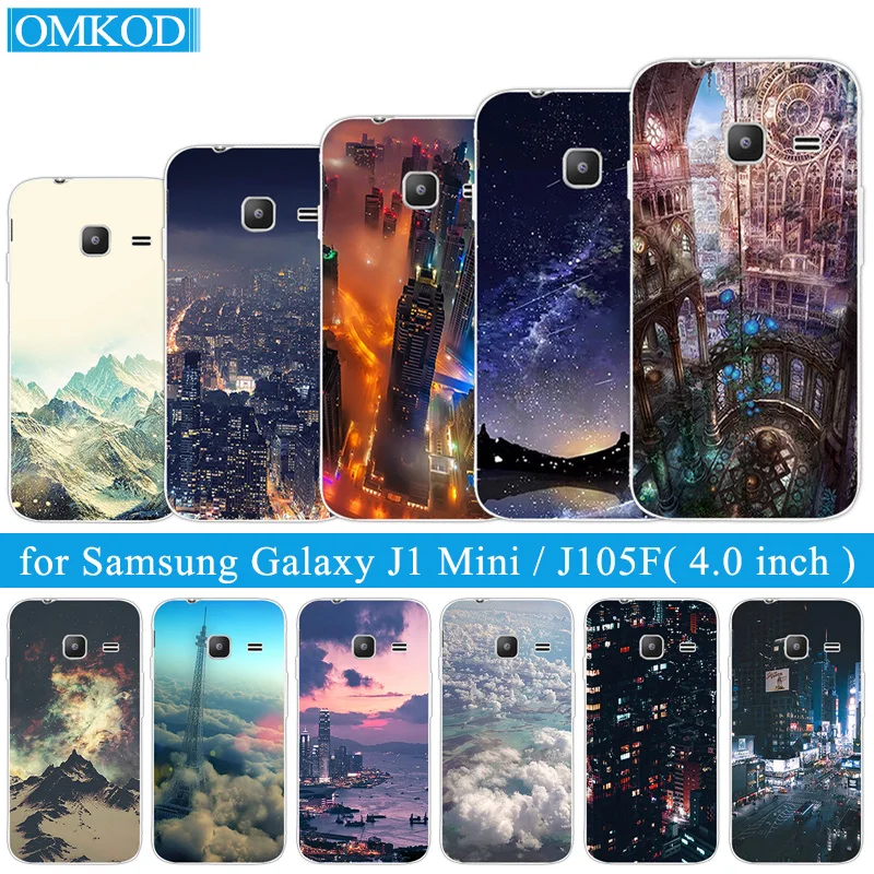 

4.0'' for Samsung Galaxy J1 Mini 2016 J105F J105H Back Black Matte Cover Shell For Samsung J1mini Night Build Phone Cases Fundas