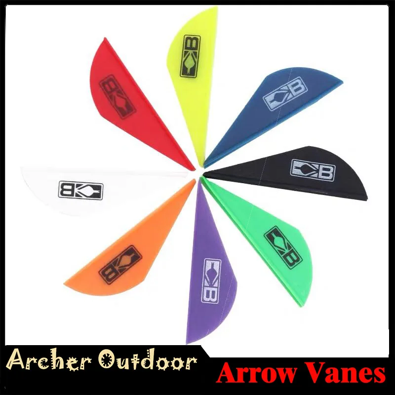 

60Pcs Plastic Archery Arrow Vanes 2 Inches DIY Arrow Fletching Feather For Compound Recurve Bow Hunting And Shooting Accessories