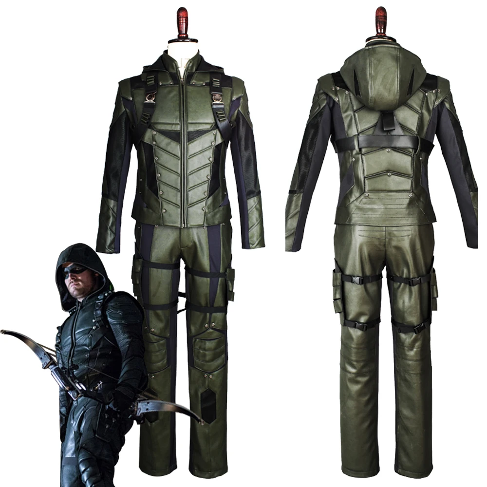 Green Arrow Seizoen 5 Kostuum Superhero Oliver Queen Cosplay