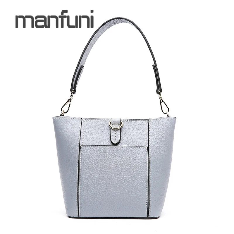 

Messenger Bag Women's Big Shoulder Bags Female Genuine Leather Bucket Schoudertas Dames Fashion Crossbody Shoulder Bags Women