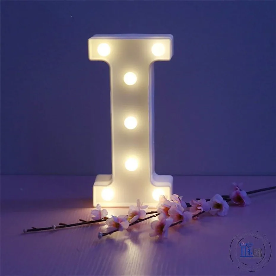 26 Алфавит светодиодный фонарь с буквами, украшение дома, теплый белый свет, знак с буквами Marquee для свадьбы, дня рождения, вечерние, на батарейках