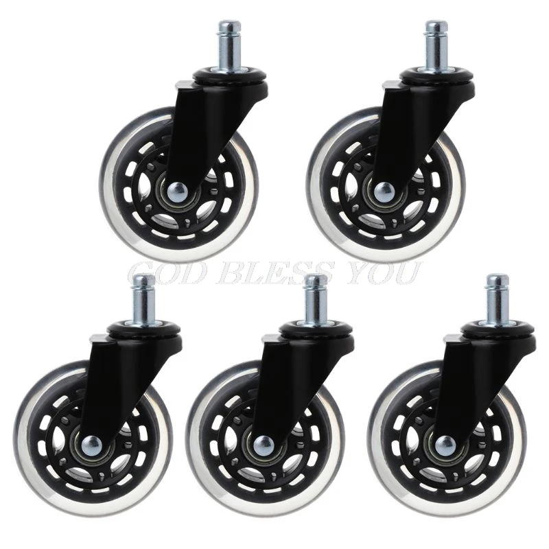 

5Pcs 11x22mm Office Chair Wheels Wivel Rubber Caster Wheel Safe Rolling Caster Replacements For Home Furniture