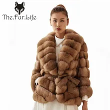 2018 Luxury Natural Real Fox Fur Coat Light Sable Color Dyed by Fox Fur Jacket Slim Warm Winter Genuine Fur Jackets and Coats 2018 Luxury Natural Real Fox Fur Coat Light Sable Color Dyed by Fox Fur Jacket Slim Warm Winter Genuine Fur Jackets and Coats