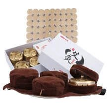 Cofoe Бездымная медь массатерапия Массажер для игнипунктуры горелки коробка и бесплатно 49 шт. палочки мокса портативный прижигание для акупунктуры