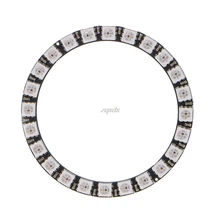 1 шт. 24 бита WS2812 5050 RGB светодиодный кольцевой светильник с интегрированными водителями Прямая поставка