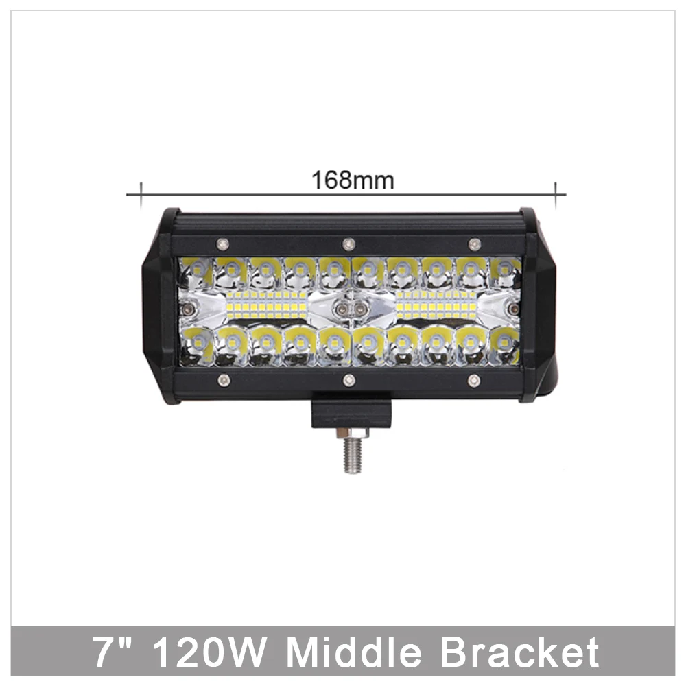 120W Combo Beam x1 60 Вт 120 Вт 180 Вт 4х4 внедорожный светодиодный светильник Бар для автомобилей комбинированный лучи внедорожник ATV Трактор Лодка б/у экскаватор 12V 24V Подсветка - Цвет: 120W Combo Beam x1