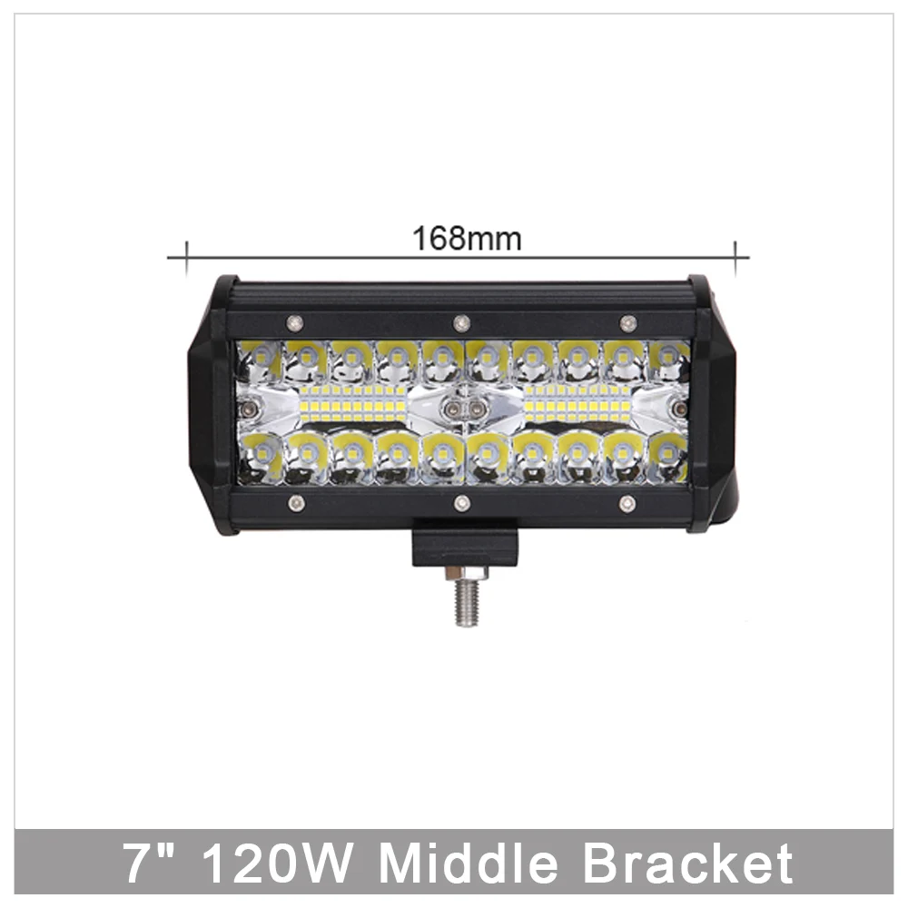60 Вт 120 Вт 180 Вт 4х4 внедорожный светодиодный светильник Бар для автомобилей комбинированный лучи внедорожник ATV Трактор Лодка б/у экскаватор 12V 24V Подсветка - Цвет: 120W Combo Beam x1