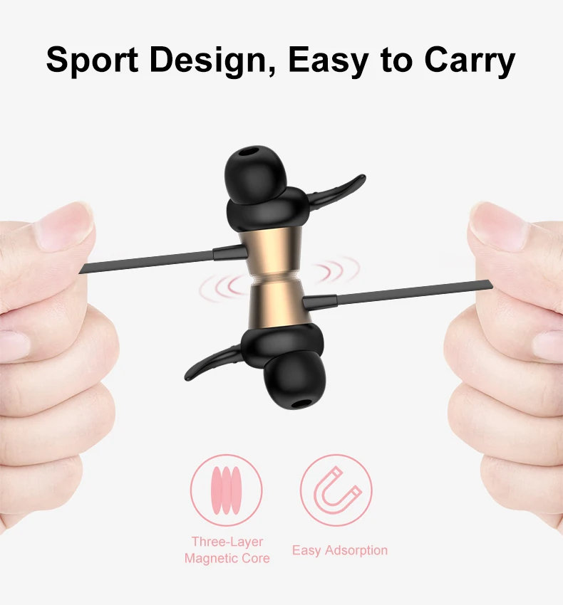 Sport Wireless Bluetooth Headphones For Iphone XS Max 8 7 Samsung S9 S8 Bluetooth Earbuds Mic Headset Waterproof Headphone