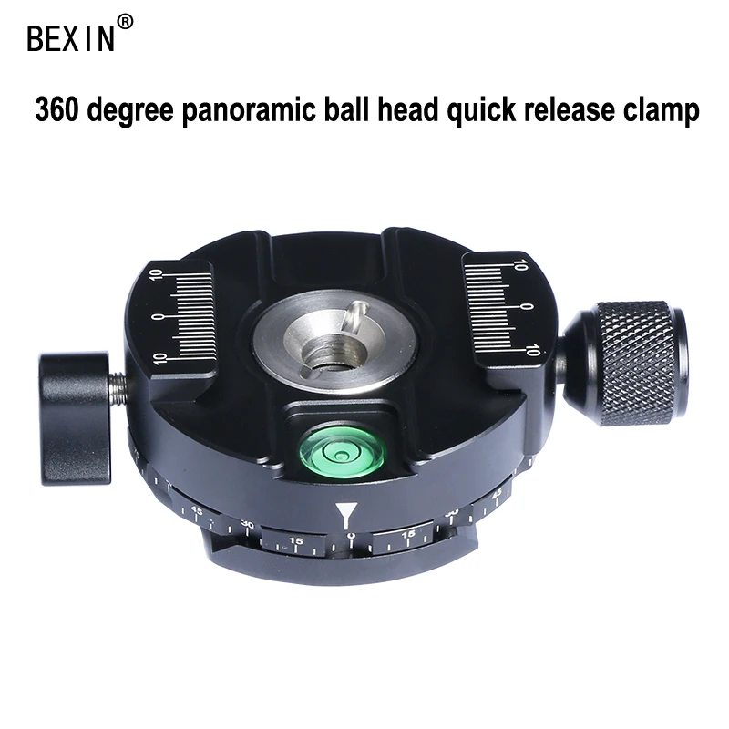 

BEXIN 360 Degree Tripod Panoramic Head clamp universal for Arca-Swiss QR system Tripod Ball Head Quick Release Plate Clamp