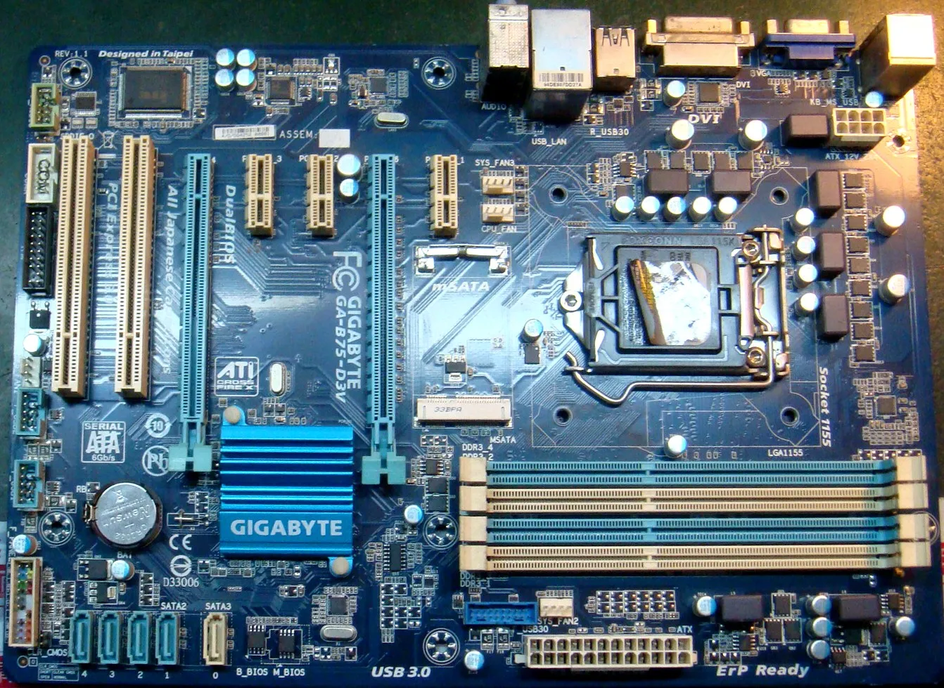 Gigabyte GA-B75-D3V оригинальная материнская плата LGA 1155 DDR3 32G B75 B75-D3V настольная материнская плата SATA II SATA III системная плата Б/у