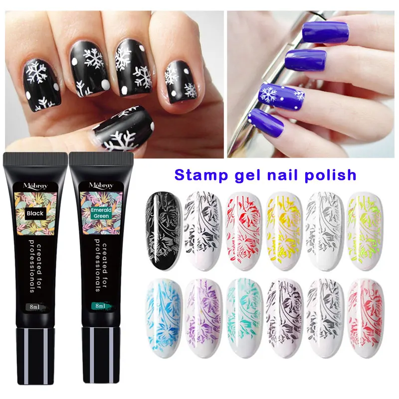 

Nail Stamping Gel Polish 8ml Pure 12 Color Stamp Print Oil UV Gel Lacquer Soak Off Varnish for Nail Art Stamping Plate top coat