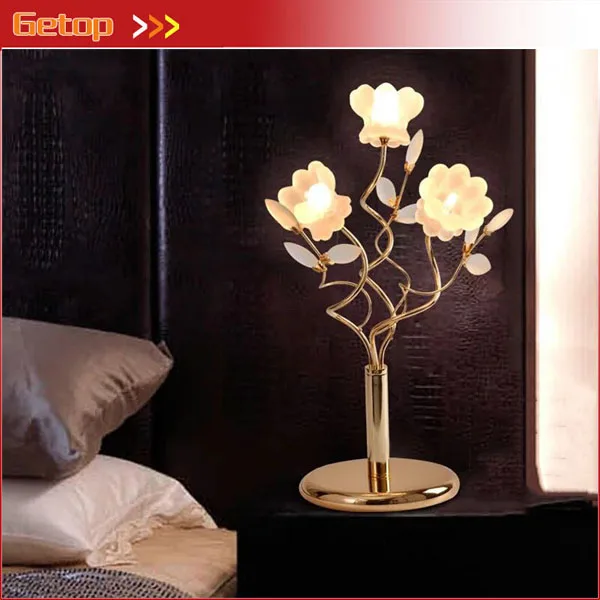 European Luxury Crystal Table Lamp Creative Flower Lights Post European Luxury Crystal Table Lamp Creative Flower Lights Post Modern Living Room Bedroom G4 Led Desk Gold Lighting Fixture