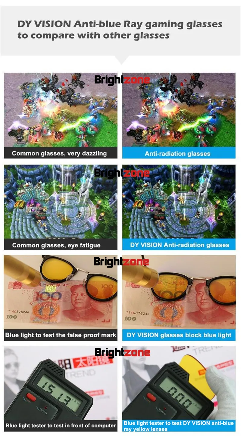 Anti Blue Light Glasses Men And Women Stop Eye Stain Sleep Better Defence Radiation Computer Night Driving Gaming Glasses