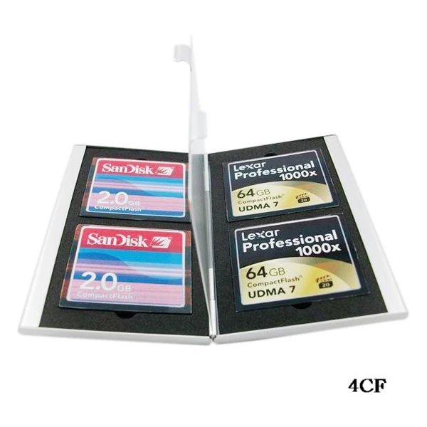 Портативный карты CompactFlash коробка Дело карты памяти 4 шт. cf card holder