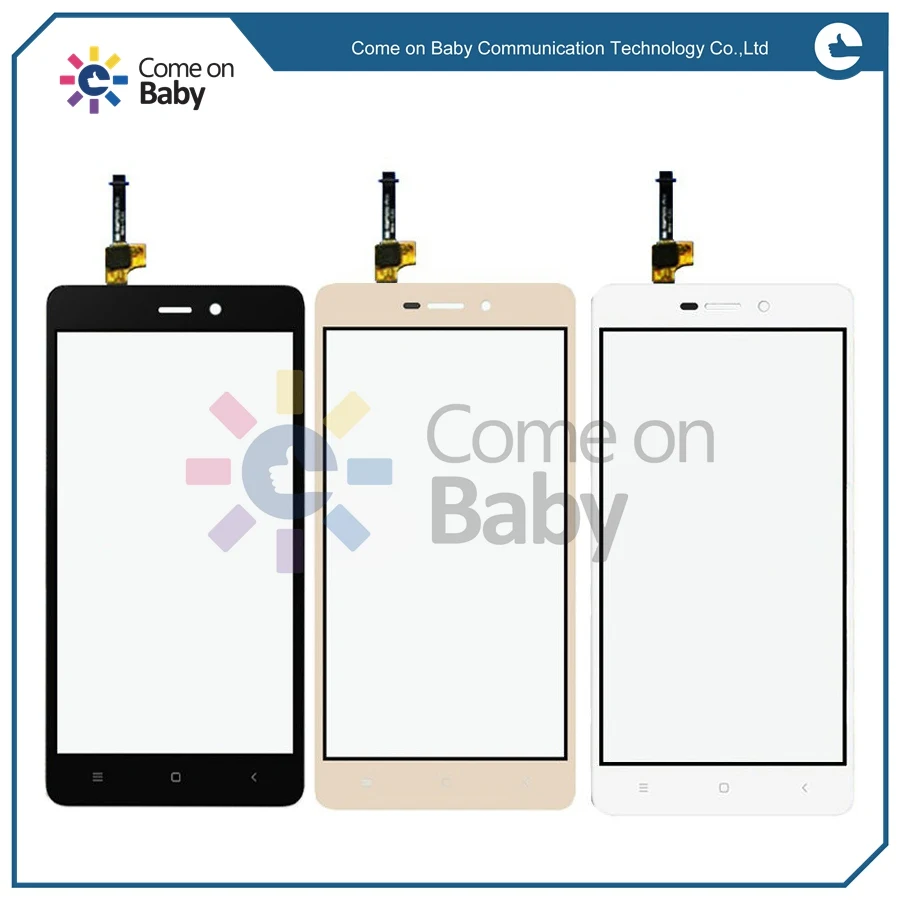 XIAOMI0008 Black White Gold TP for Xiaomi Redmi 3 Redmi3 Touch Screen Digitizer Glass Sensor Panel No LCD Replacement (1)
