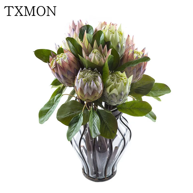 

European-style simulation Protea plastic flower wedding home decoration artificial flower ornaments photography shooting props