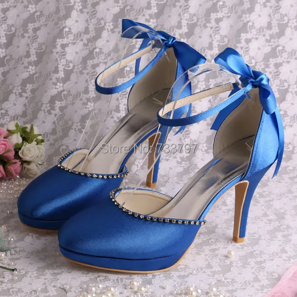 Escarpins MAIA En Cuir Bleu Roi - Taille 39, Talon 4 Cm, Imprimé Journal, Scratch