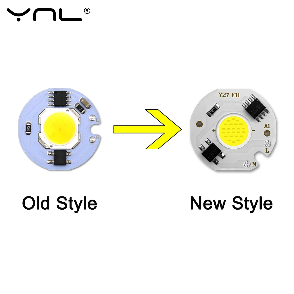 5Pcs Lampada LED COB Chip 220V 9W 7W 5W 3W Smart IC For DIY Light Bulb Downlight Spotlight No Need Power Supply|smart ic|lampada ledled cob chip |