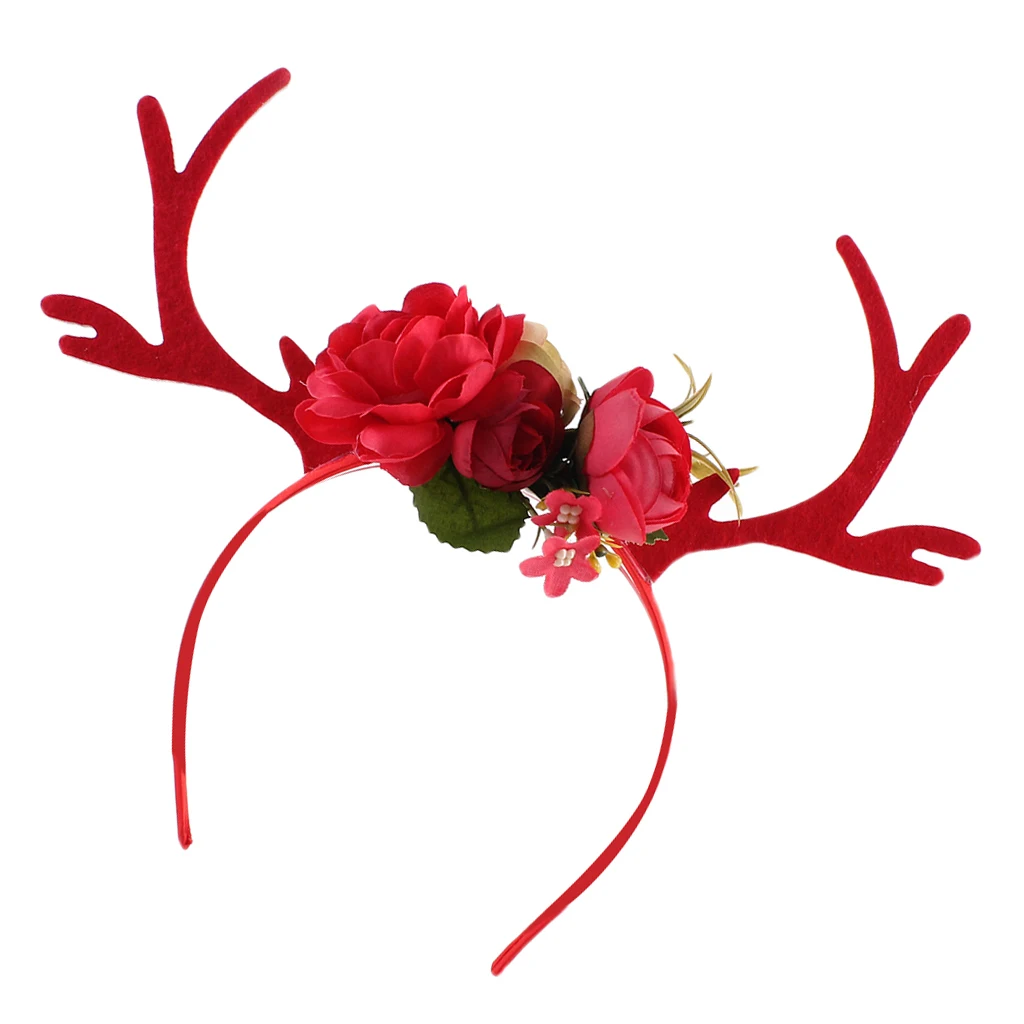 Hot Adult Kid Christmas Deer Antlers Costume Ear Party Hair head band Prop for Hen Stage Girl Night Out Party Decor Favor Gift