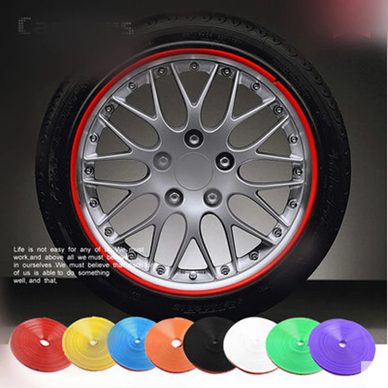 

8 M Car Wheel Trim Decorative Ribs Rim Protector for Chevrolet Cruze TRAX Aveo Lova Sail EPICA Captiva Malibu Volt Camaro