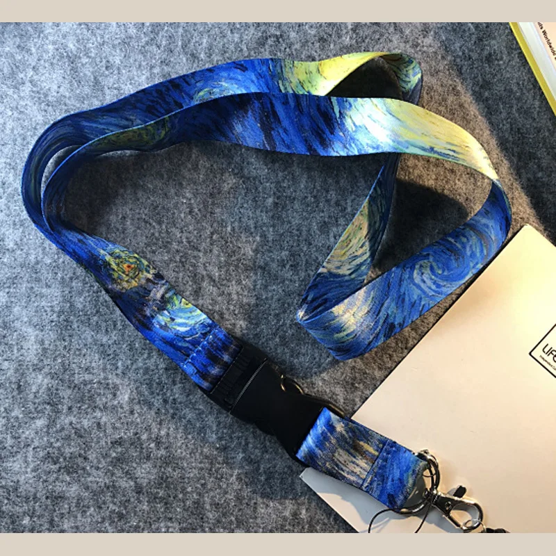 خمر النفط اللوحة الرقبة حزام اسهم للهواتف ID بطاقة رياضة أحزمة هاتف المحمول USB شارة حامل DIY شنق حبل كوريا كويلو