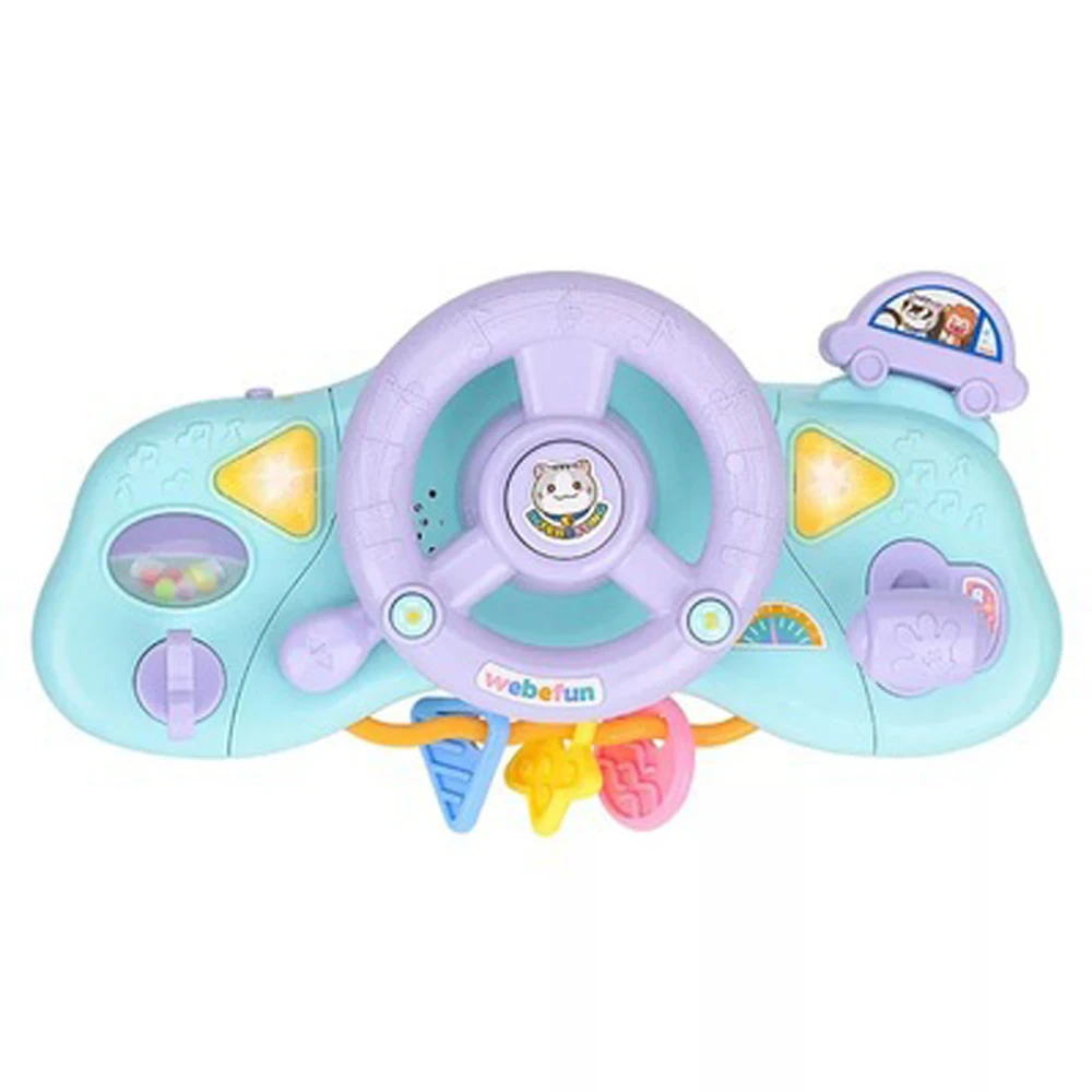 Детский инструмент, игрушка с рулевым колесом, музыкальный колокольчик со светом, Обучающие музыкальные игрушки для малышей 0-12 месяцев