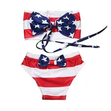 Детское платье с бантом для малышей, купальный костюм, новинка года, детский полосатый купальник, танкини, комплект бикини