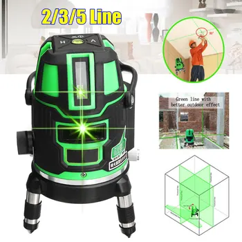

3D 2/3/5 Line 360C Green Rotary Cross Laser Level Self-leveling Measure Tripod