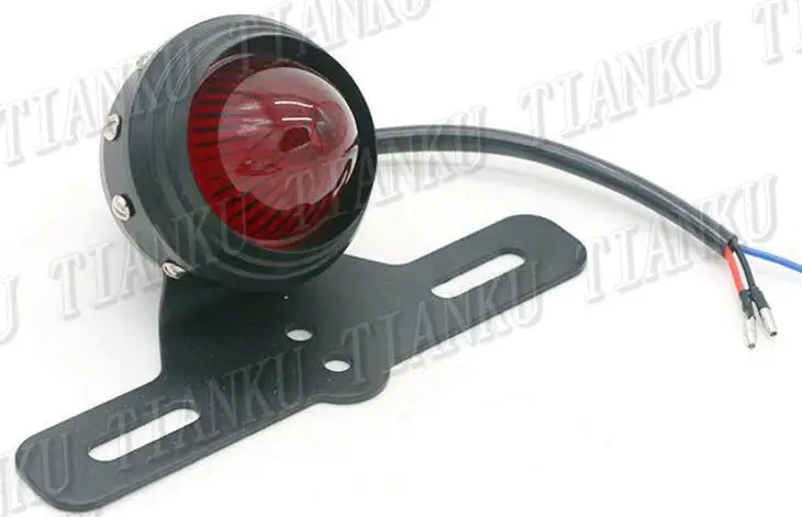 Универсальный светодиодный Кронштейн номерного знака для Yamaha Vstar 400 650 1100 1300 Virago Xv 250 535 750 1100 Road Star Custom - Цвет: Black Red