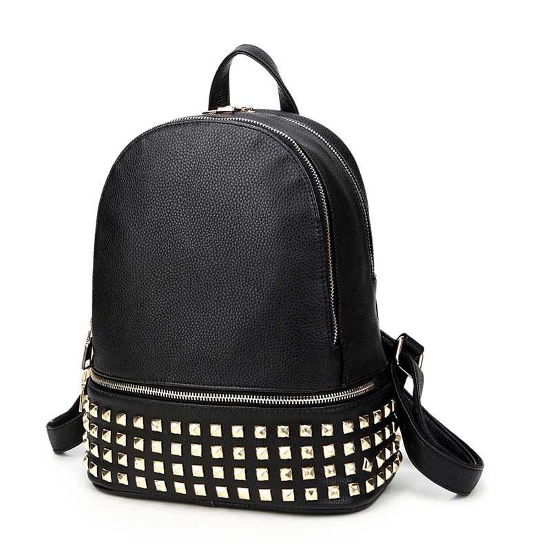 vintage casual new style leather school bags high quality hotsale women candy clutch famous brand backpack