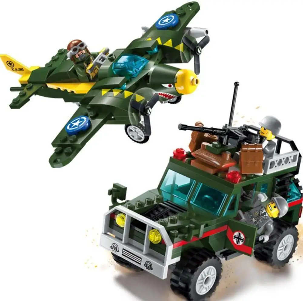 241 шт. просветить Кирпич Battlefield серии Air Raid вооруженных Building Block Устанавливает