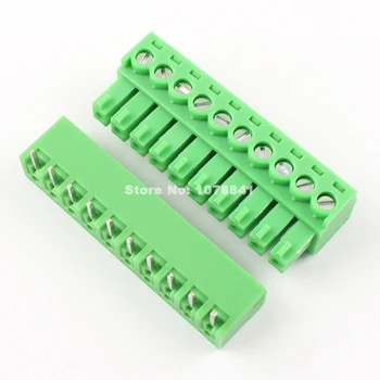 

50 Pcs Per Lot 3.81mm Pitch 10 Pin Right Angle Screw Pluggable Terminal Block Plug Connector