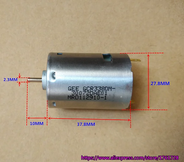 Сильный магнит большой крутящий момент 28*38 мм 380 двигатель постоянного тока 12V 16800 об/мин высокая скорость угольные щетки двигателя