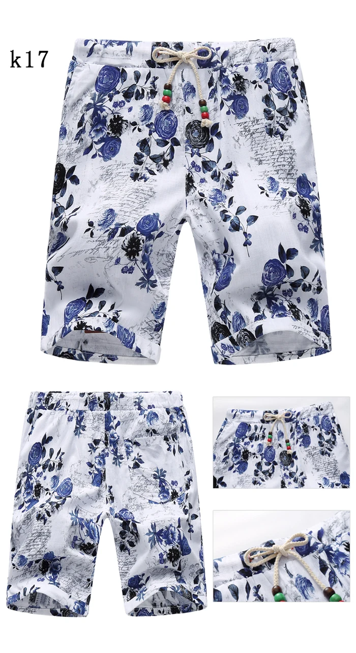 VROKINO летние новые стильные мужские повседневные свободные шорты с принтом модные хлопковые шорты высокого качества Гавайская брендовая одежда