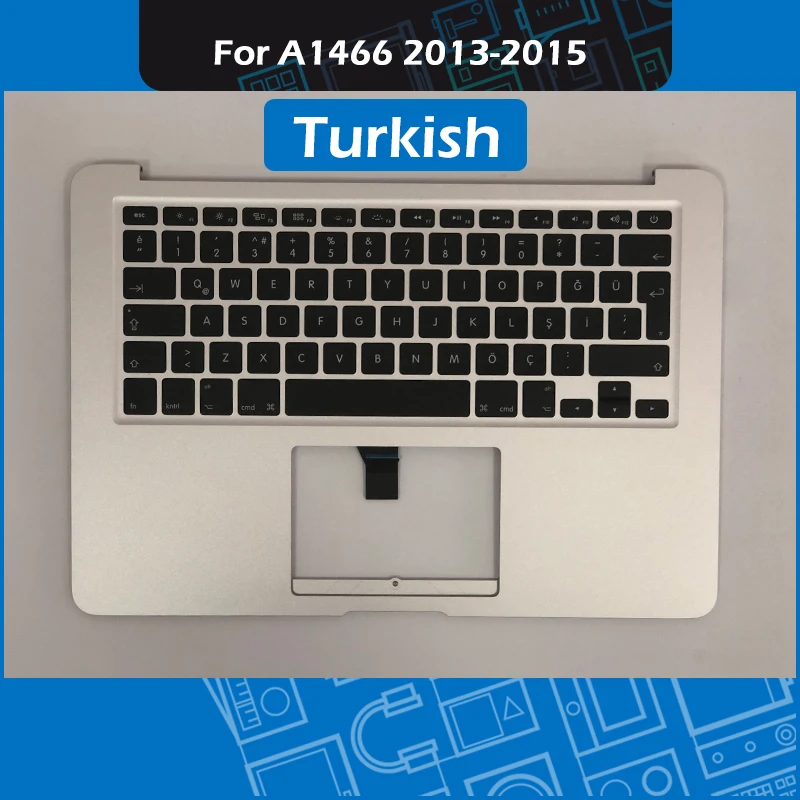 Laptop A1466 Top Case Turkey Layout for Macbook Air 13 A1466 Topcase with Turkish Keyboard Replacement 2013-2015 (2017)