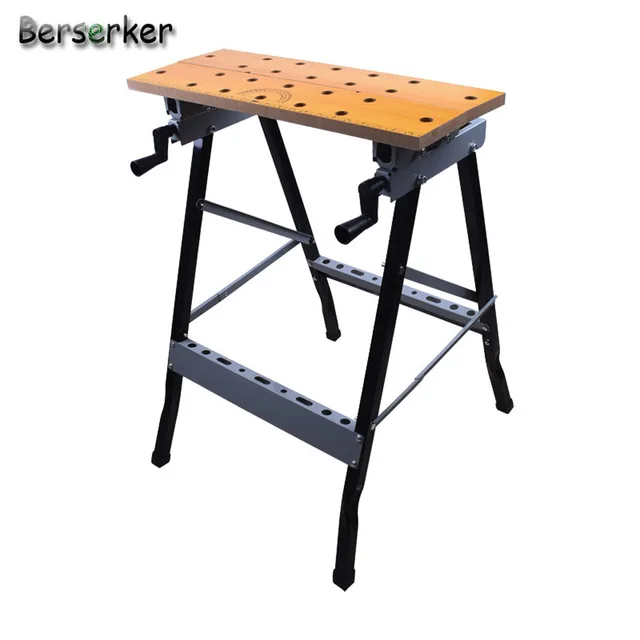 Berserker Folding Work Bench Steel Table Garage Portable Tool Workbench