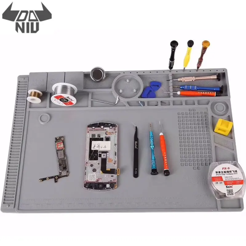 

DANIU 1Pcs S-190 48cmx32cm Microscope Base Platform Mat High Heat Insulation Maintenance Soldering Phone Repair BGA Pad