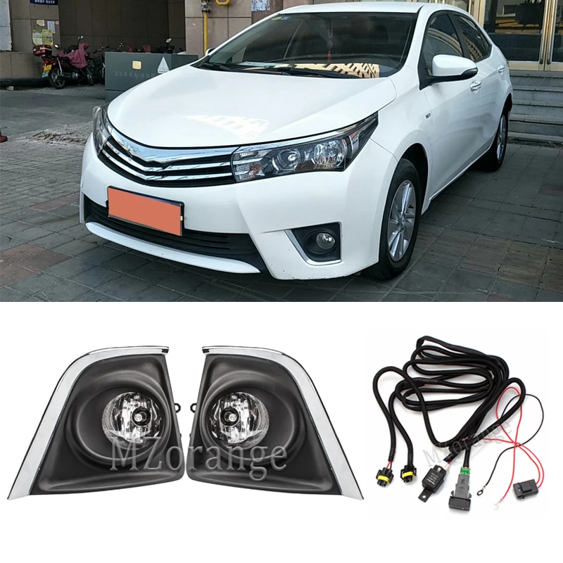 Противотуманные фары для Toyota Corolla 2014 2015 2016, противотуманные фары, галогенный переключатель ламп, проводов, гриля, автомобильные крышки, прозрачные линзы|Фара для авто в сборе| | АлиЭкспресс