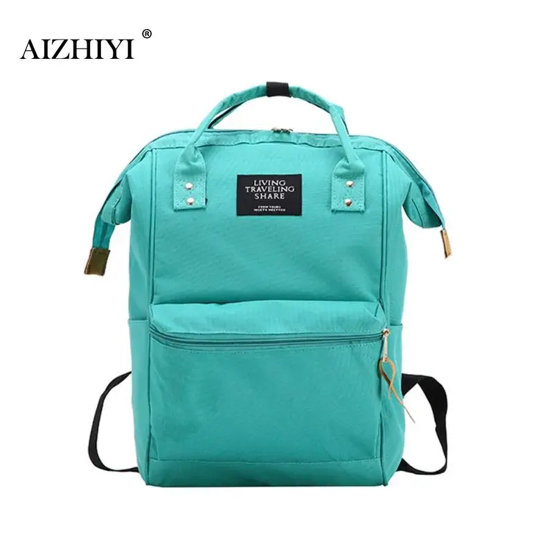 Модный рюкзак, вместительный ранец, женский рюкзак, хит цвета, для подростков, девочек, мальчиков, школьная сумка, Mochila, дорожная сумка через плечо - Цвет: Grass Green