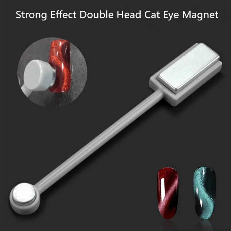 

1 pcs Double Head Cat Eye Magnet Stick For Gel Polish Varnish 3D Line Strip Strong Effect Stick Magical Board DIY Nail Art Tools