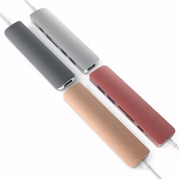 

USB C Hub to HDMI Adapter 4K Type-C Hub to USB 3.0 + TF SD Card Reader for MacBook Pro Samsung S9/S8 Huawei P20 Pro USB Hub 3.0