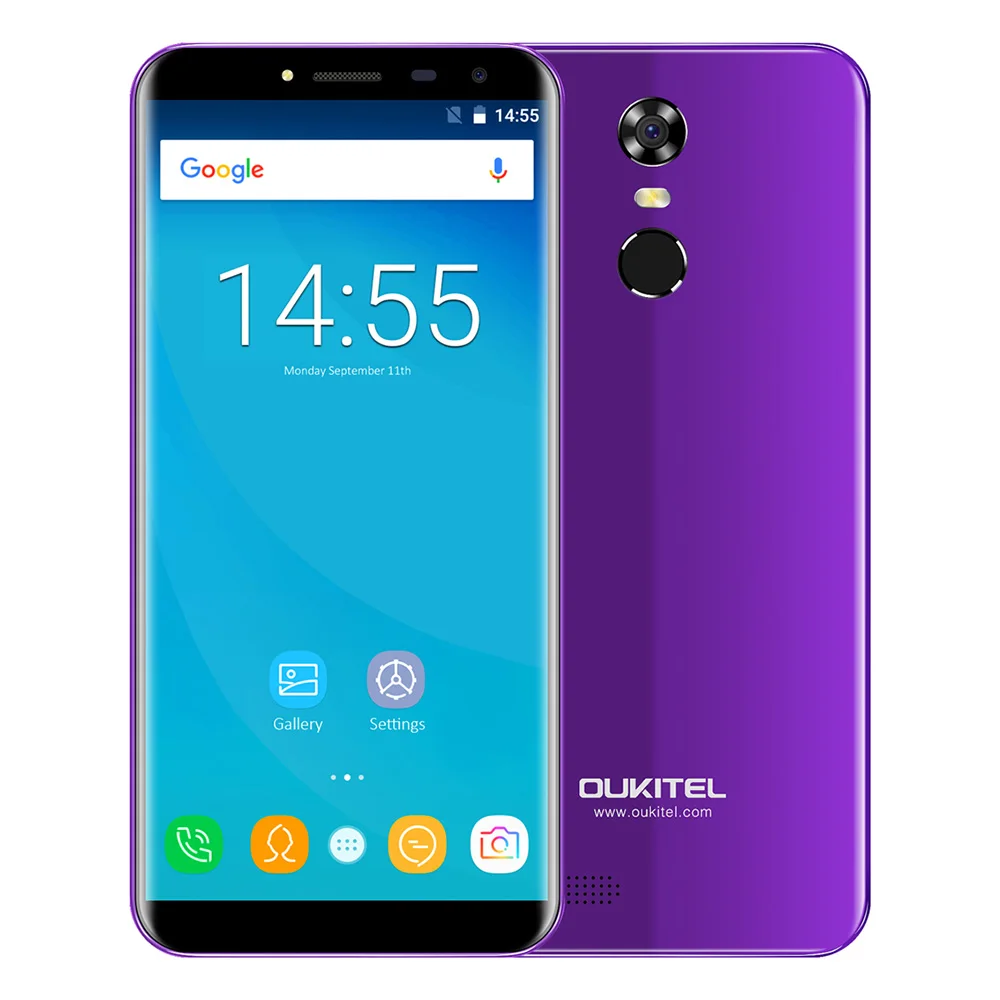 OUKITEL C8 3g смартфон 5 дюйма 2.5D Arc Экран Android 7 0 MTK6580A 1. Гц 4 ядра 2 Гб 16 GB отпечатков