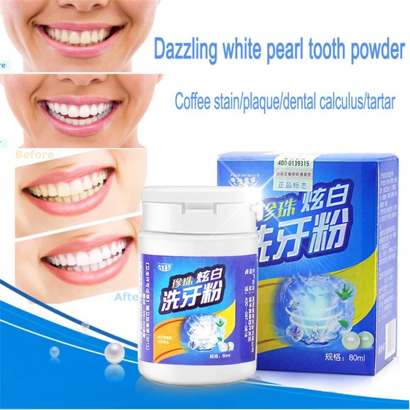 

80ml Activated Pearl Powder Teeth Whitening Powder Natural Activated Pearl Whitening Tooth Teeth Powder Toothpaste