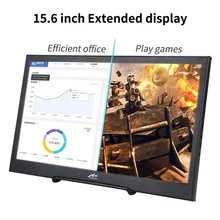 15.6 inch Portable LCD Monitor PC 1920×1080 60Hz HDMI PS3 PS4 Xbox360 1080P IPS LCD LED Display Monitor for Raspberry Pi PS3/4